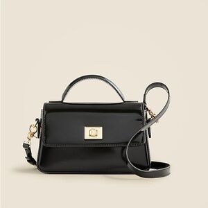 J Crew Small Edie top-handle bag in Italian leather BX990 MONOGRAM DVI